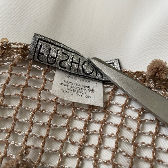 Vintage Crochet Cardigan Tie Front Top - Picture 2 of 5